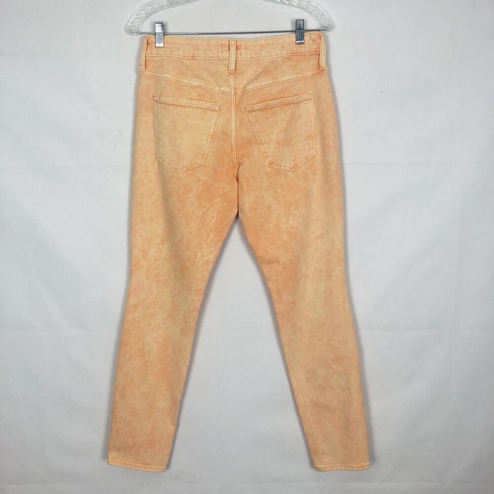 Universal Thread High Rise Skinny Tie-Dye Yellow Orange Jeans Size 6 - Picture 7 of 12